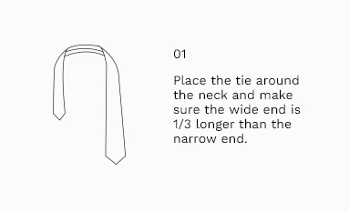 Half Windsor Knot Step 1