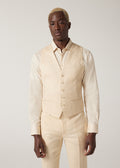 5 Button Textured Tailored Vest