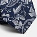 Torlano Slim Paisley Silk Tie, Navy/Silver, hi-res