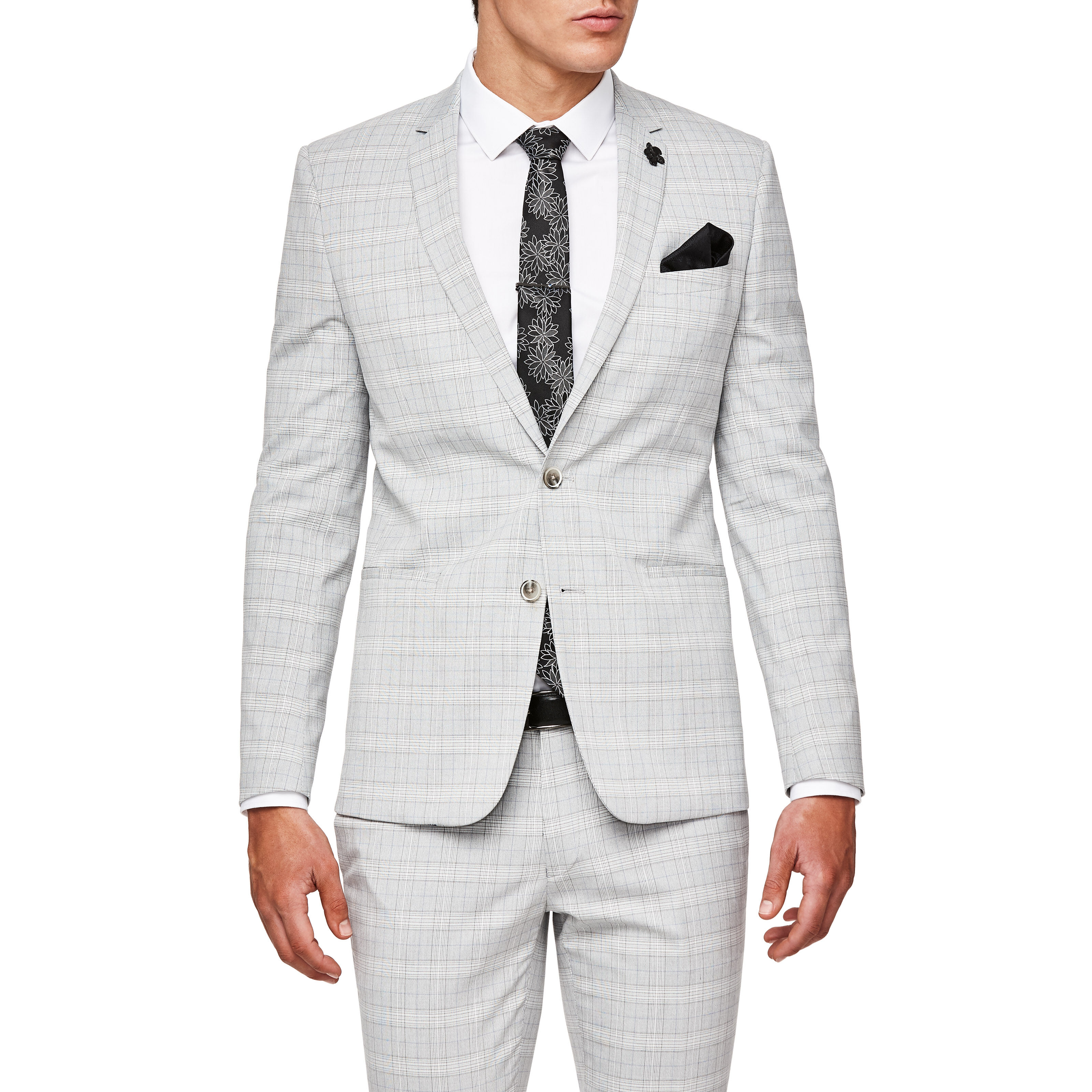 Grey sales checkered suits