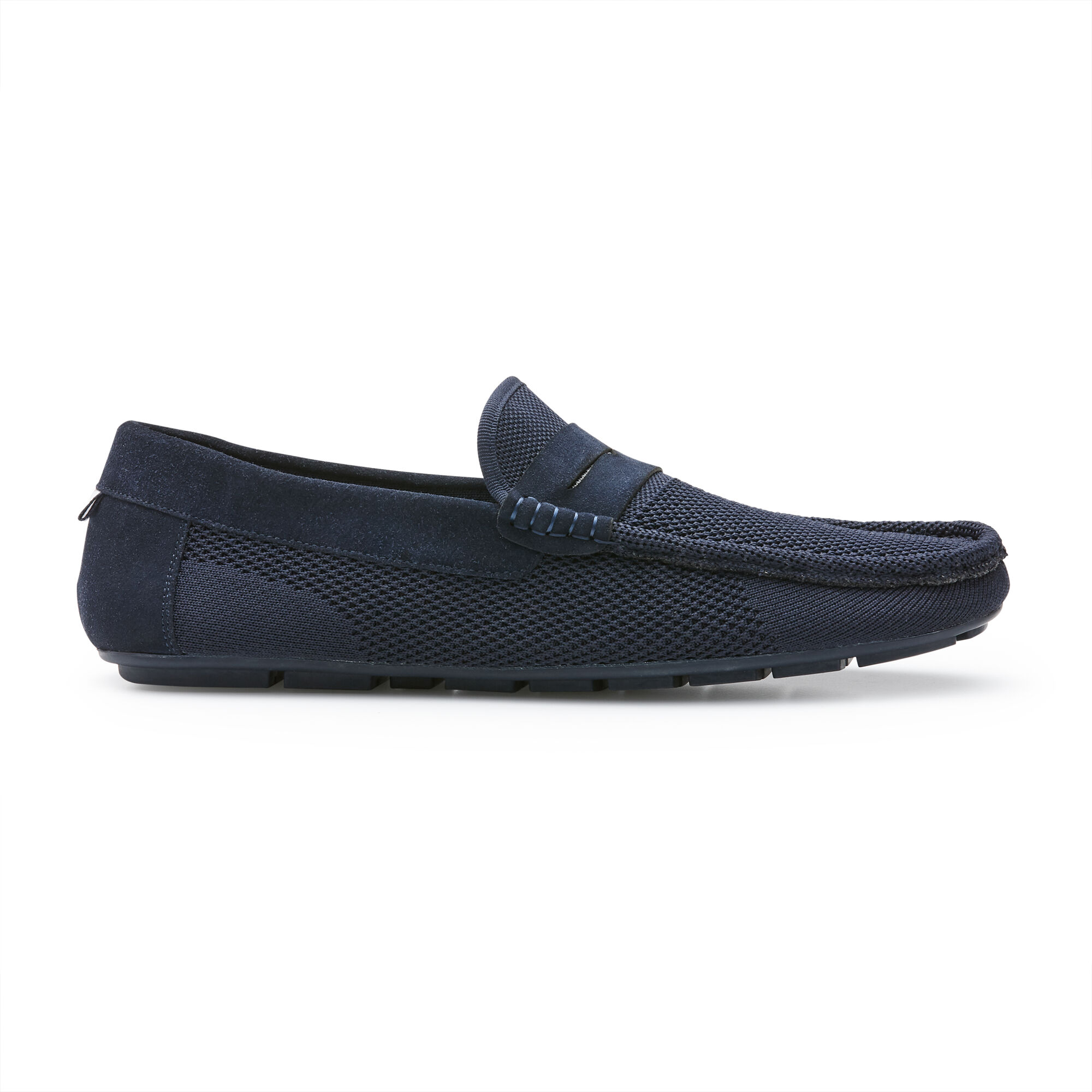 Favaro - Navy - Suede Leather Flyknit Driving Shoes | Casual Shoes ...
