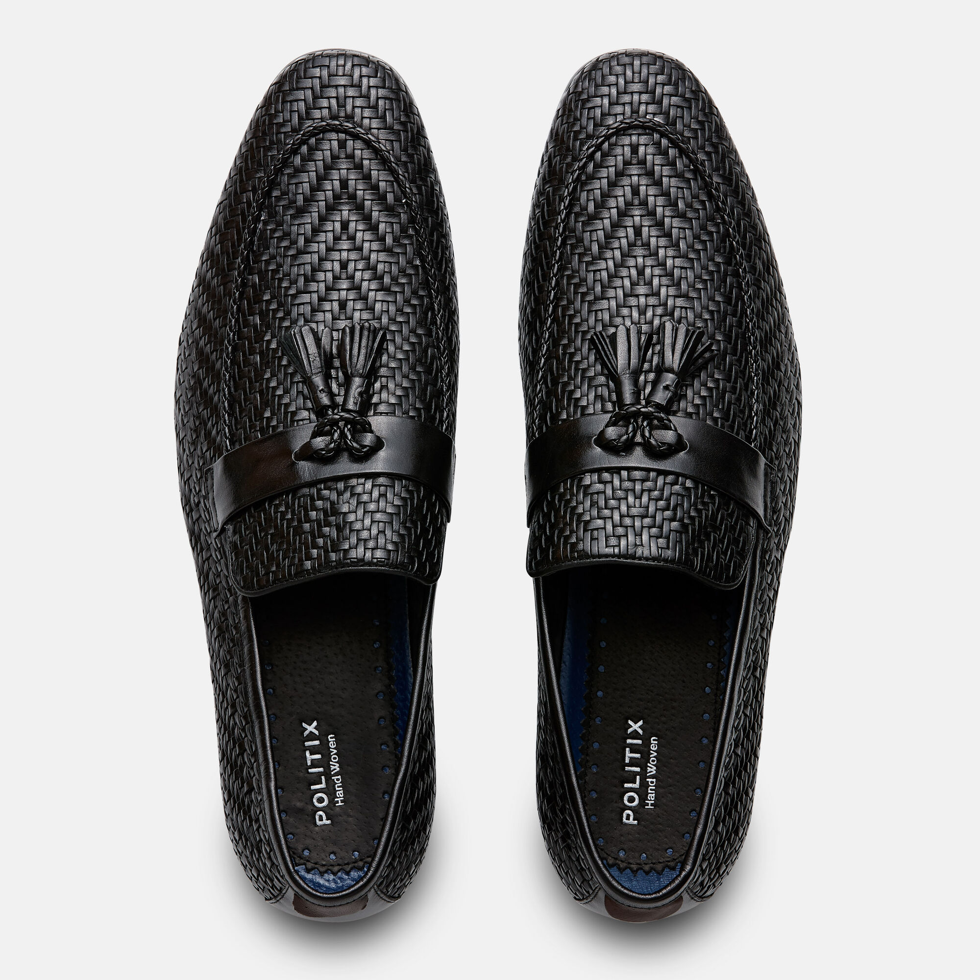 Zakkary - Black - Loafer Shoes Hand Woven Leather | shoes | Politix