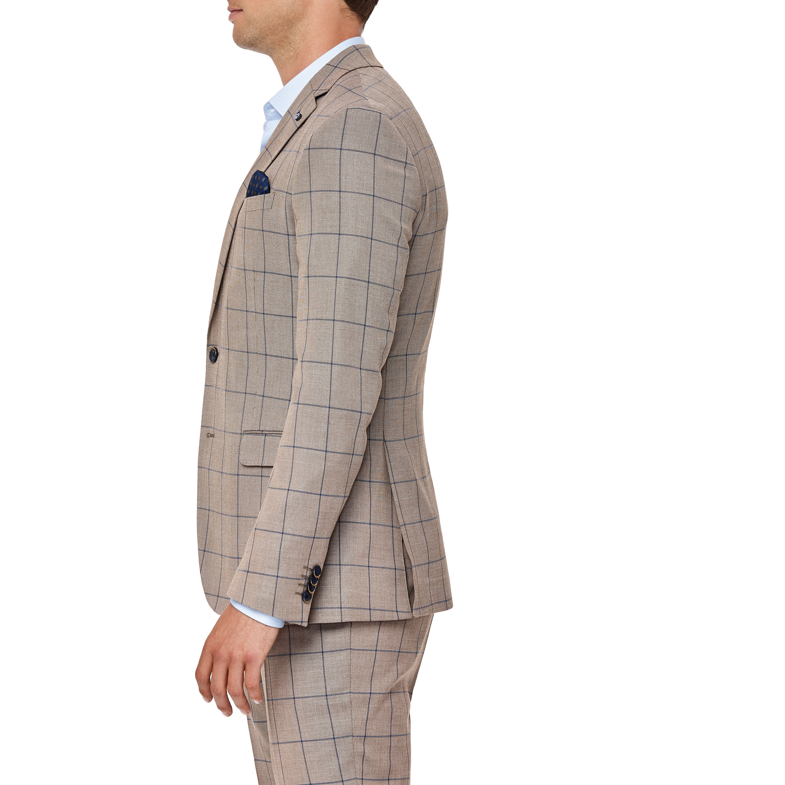 tan check blazer