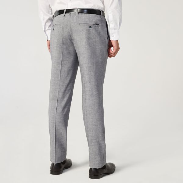 Mens Light Grey Tailored Suit Pant