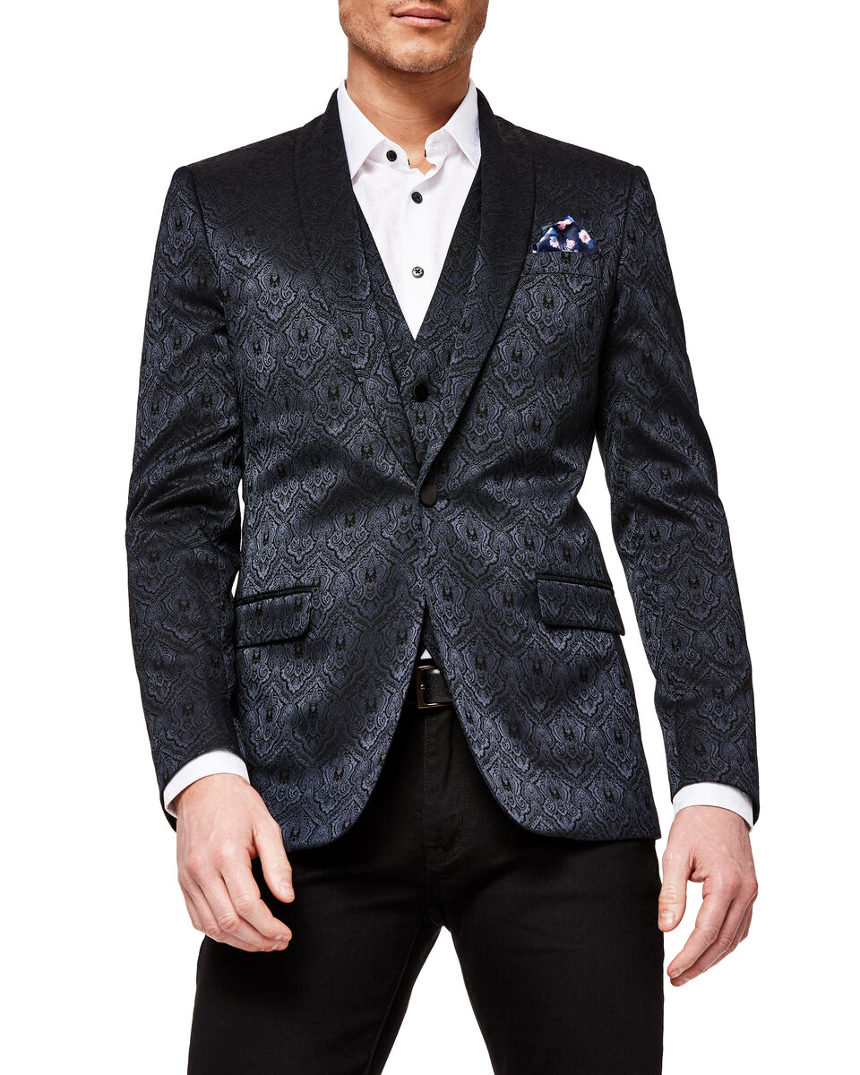 Piavon Tuxedo Jacket, Navy, hi-res