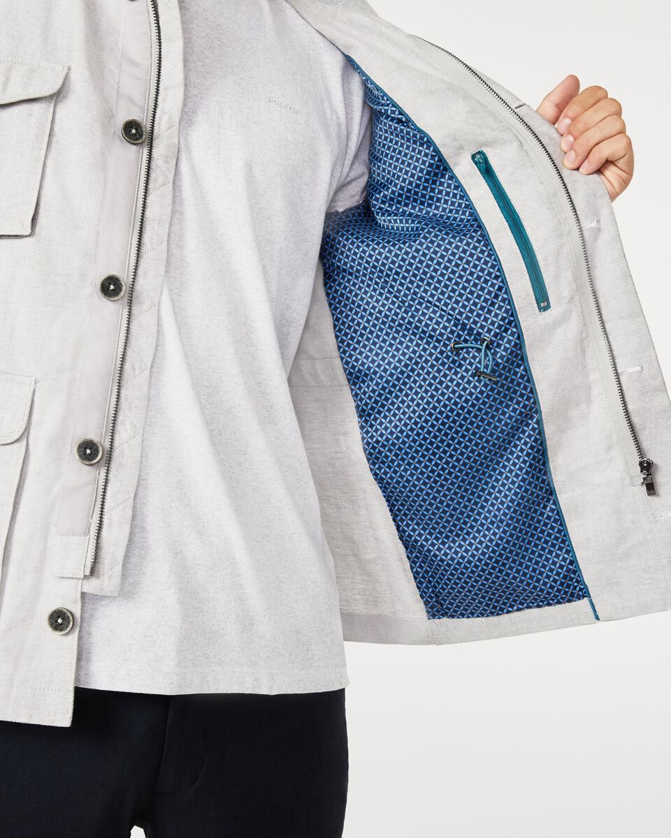 Mens Grey Marle Casual Jacket