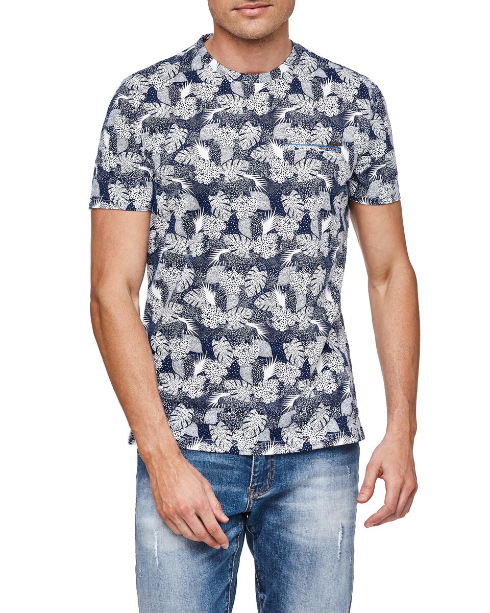 Leopardo T-Shirt, Navy/White, hi-res