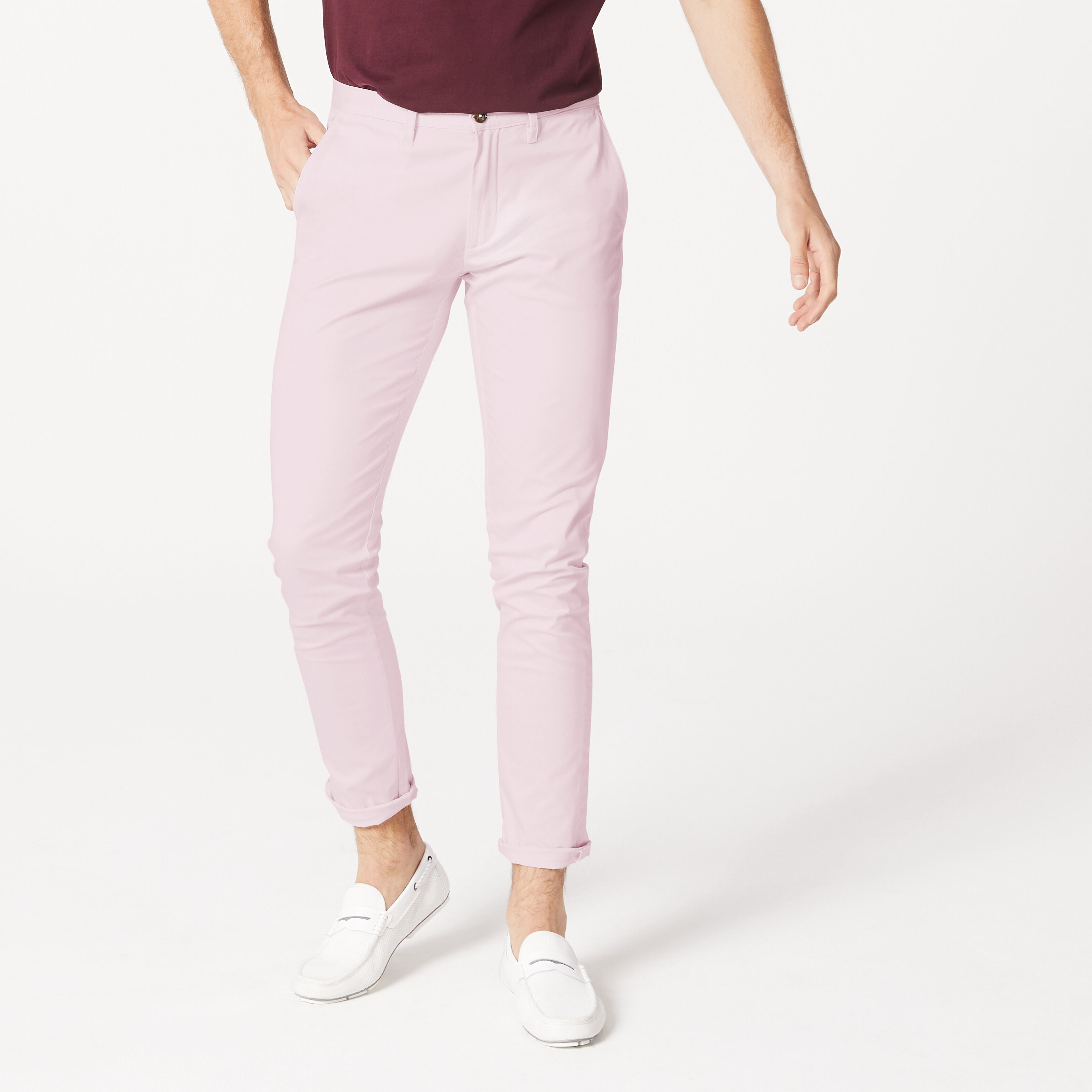 light pink chinos