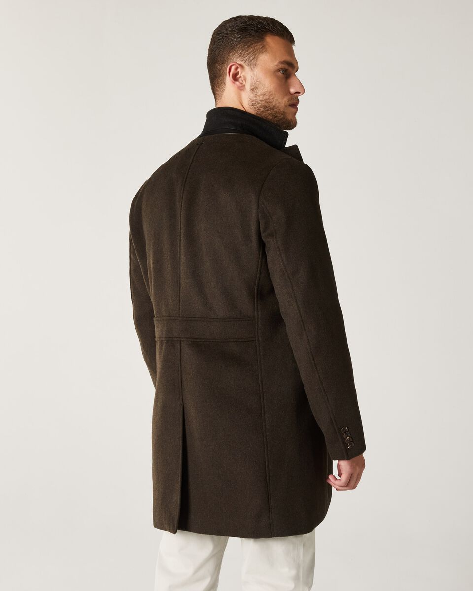 Mens Dark Brown Epsom Coat