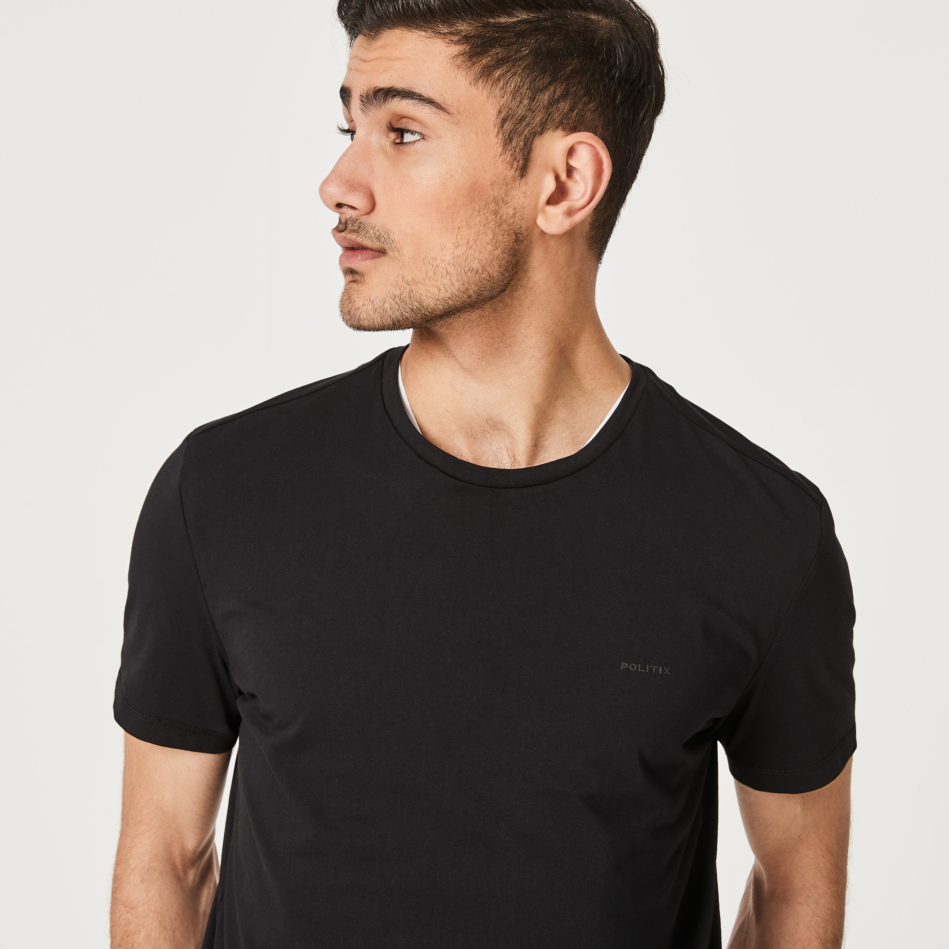 Cotton Plain Crew Neck T-Shirt 