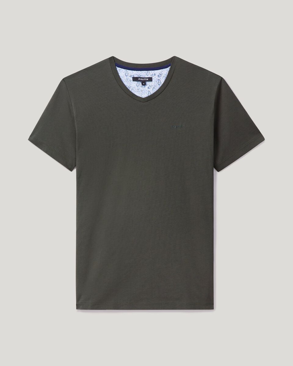 Mens Khaki Cotton T-Shirt
