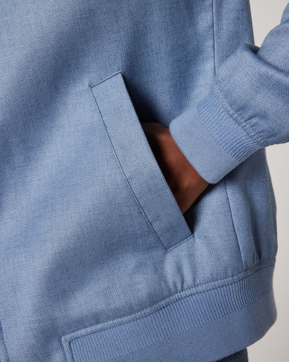Funnel Neck Bomber Jacket, Slate Blue, hi-res