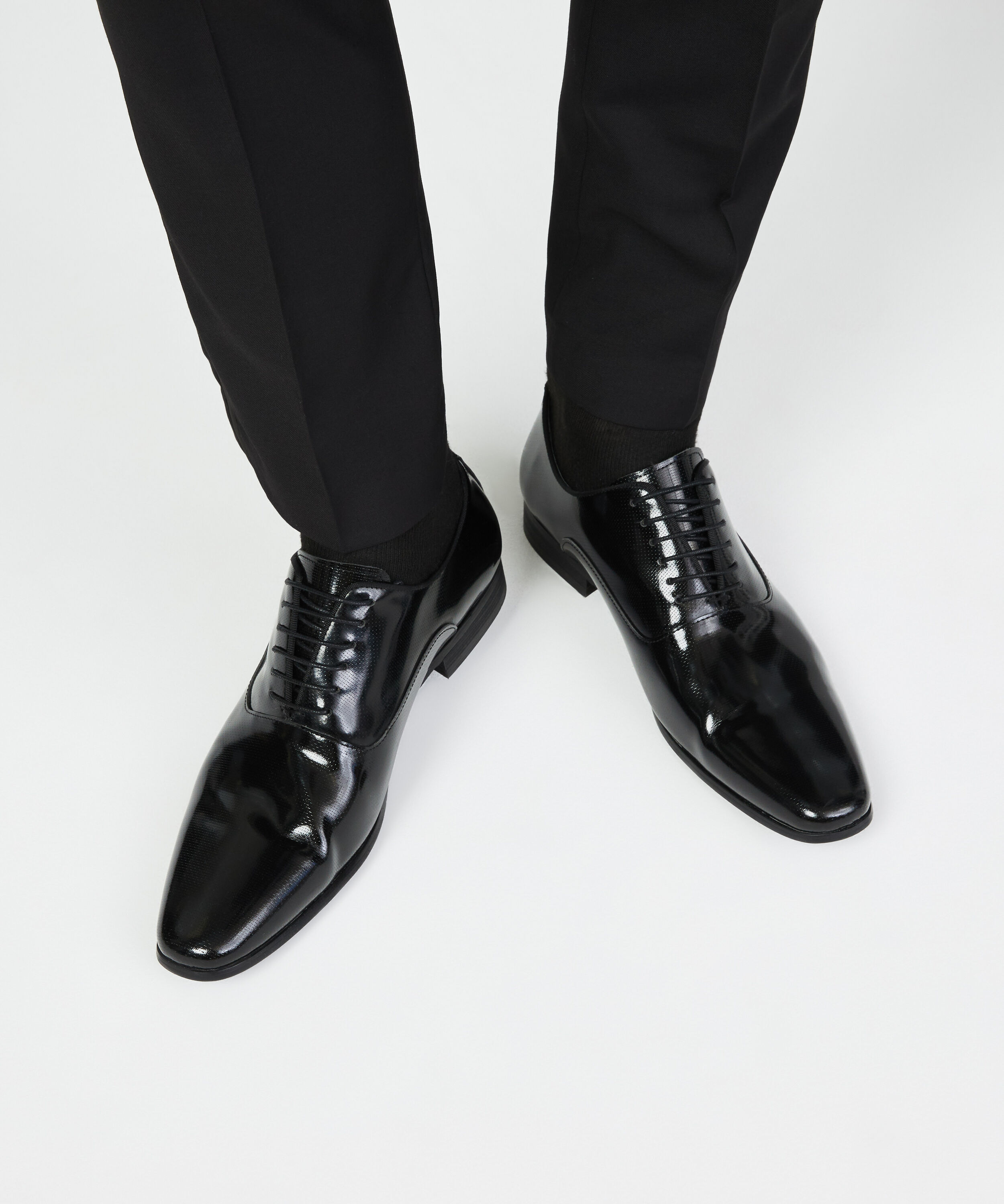 Patent Leather Oxford Dress Shoe - Black | Shoes | Politix