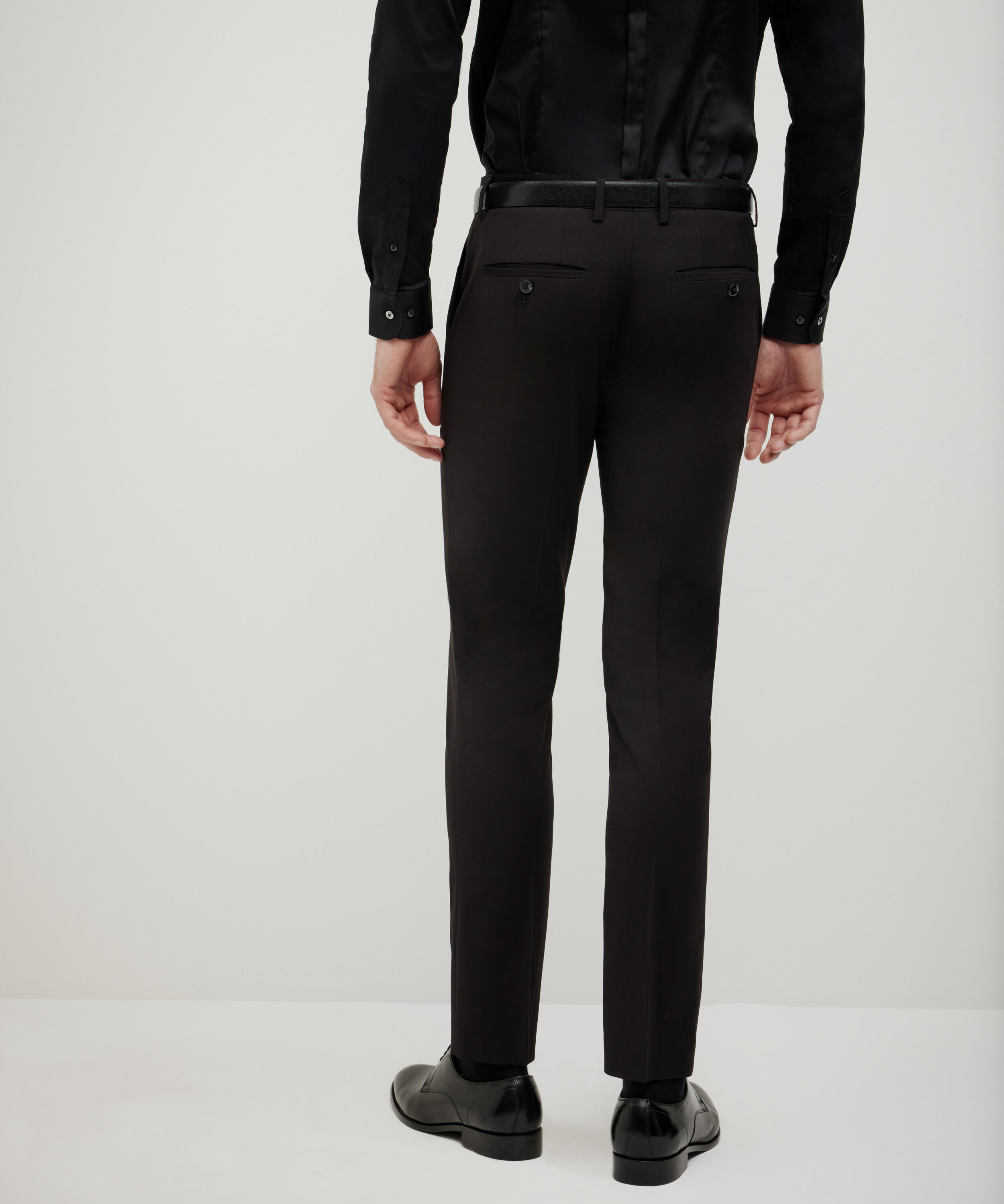 Ultra Slim Stretch Tailored Pant - Black - Ultra Slim Stretch Tailored Pant  | Suit Pants | Politix