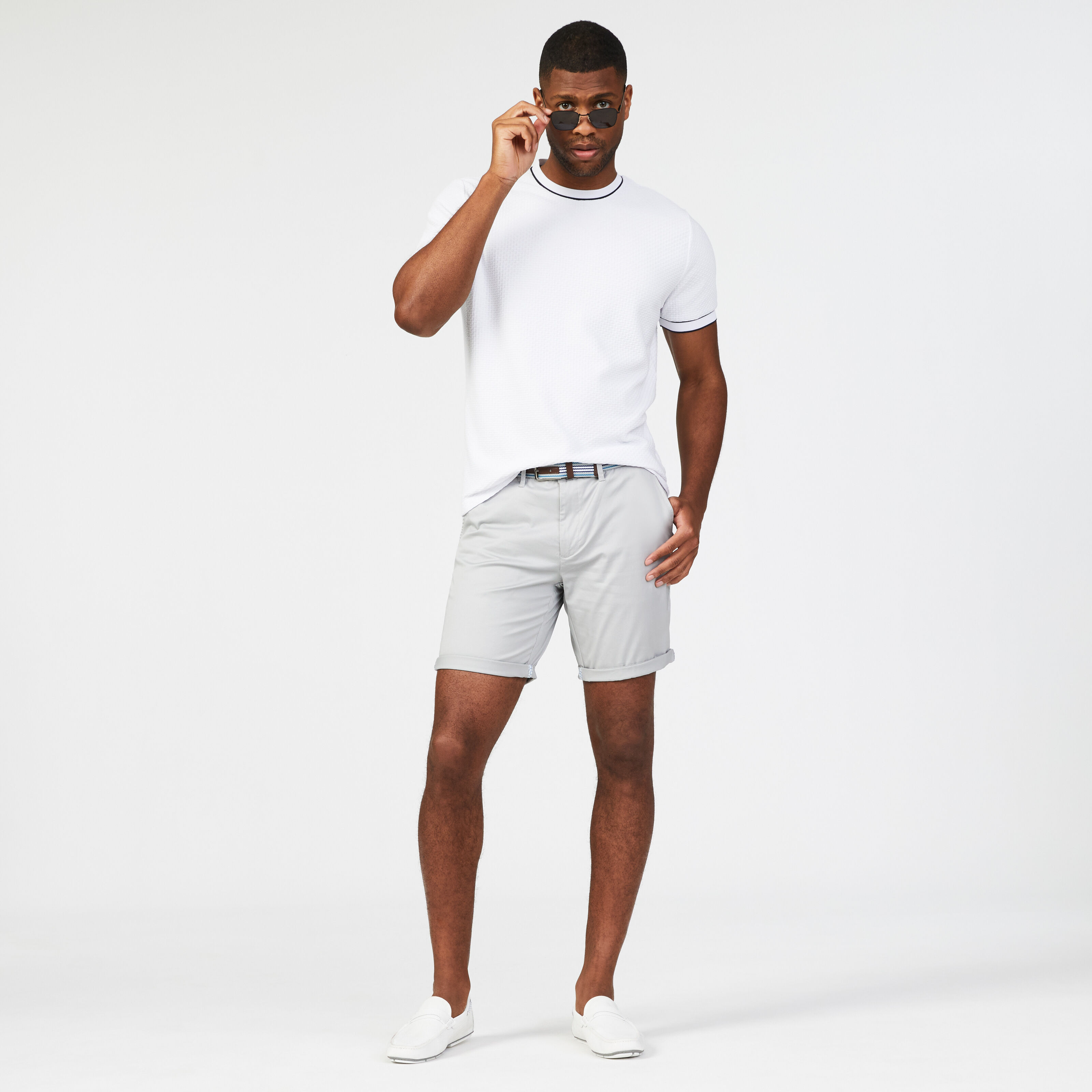 Helier T-Shirt - White - Crew T-Shirt 