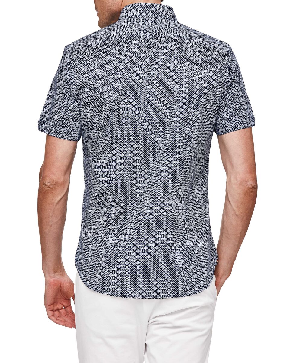 Malina Short Sleeve Shirt, Navy/White, hi-res