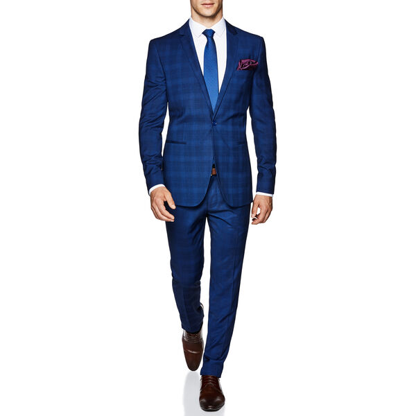 Rexton - Blue Check - Skinny Tailored Suit | Politix