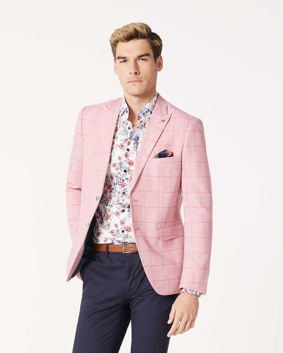 Kingswood Blazer, Pink Check, hi-res