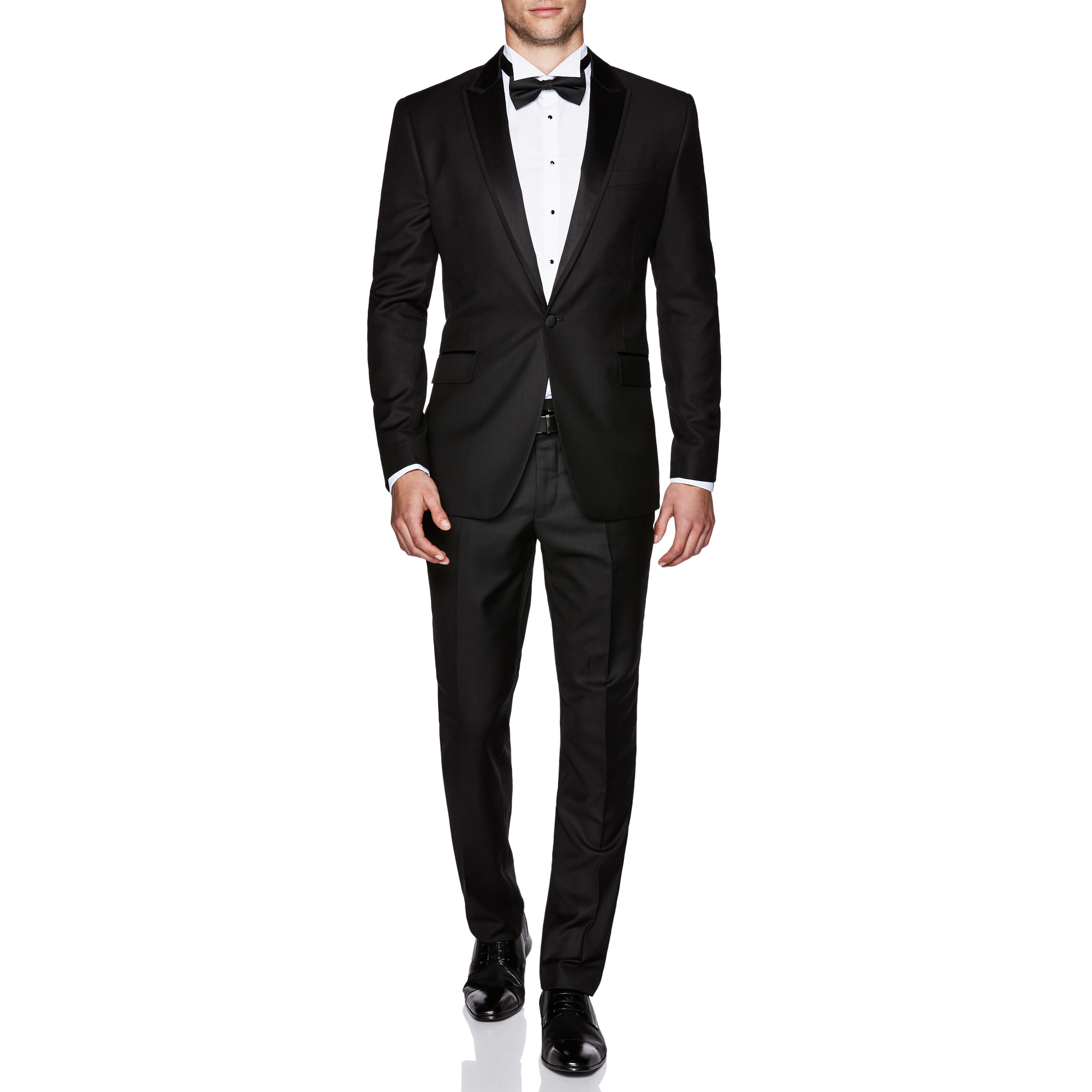 skinny black tuxedo pants