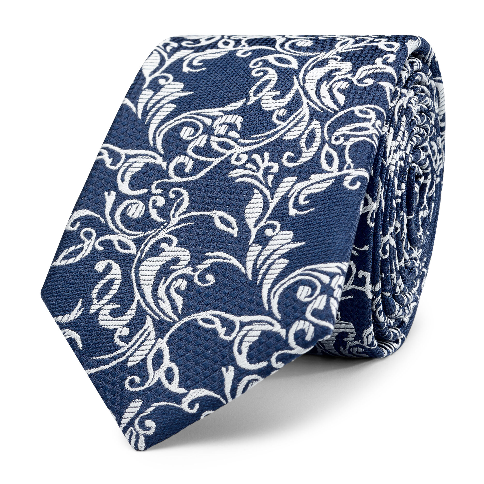 Tarvis Navy Silver Black Tie Tailoring Paisley Tie Ties Politix