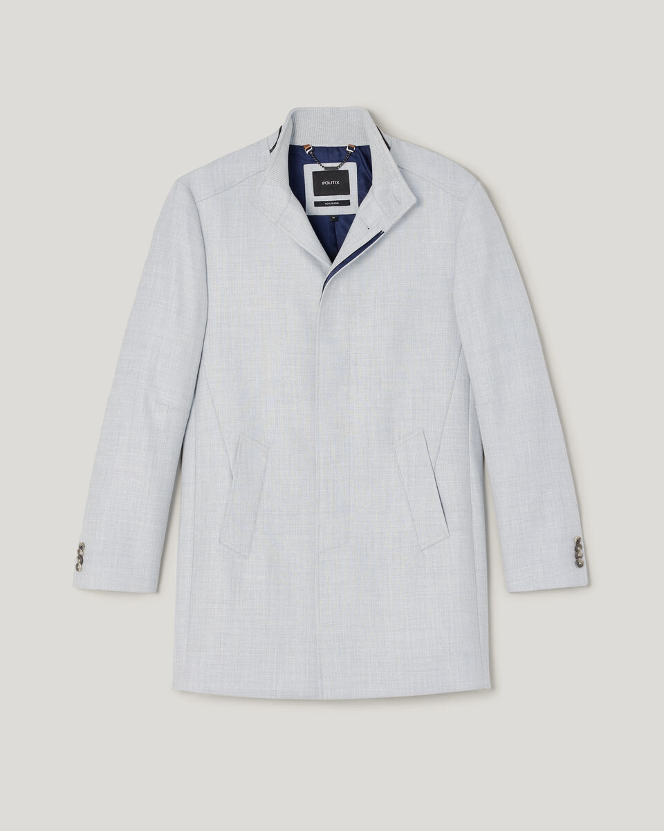 Wool coat no collar on sale
