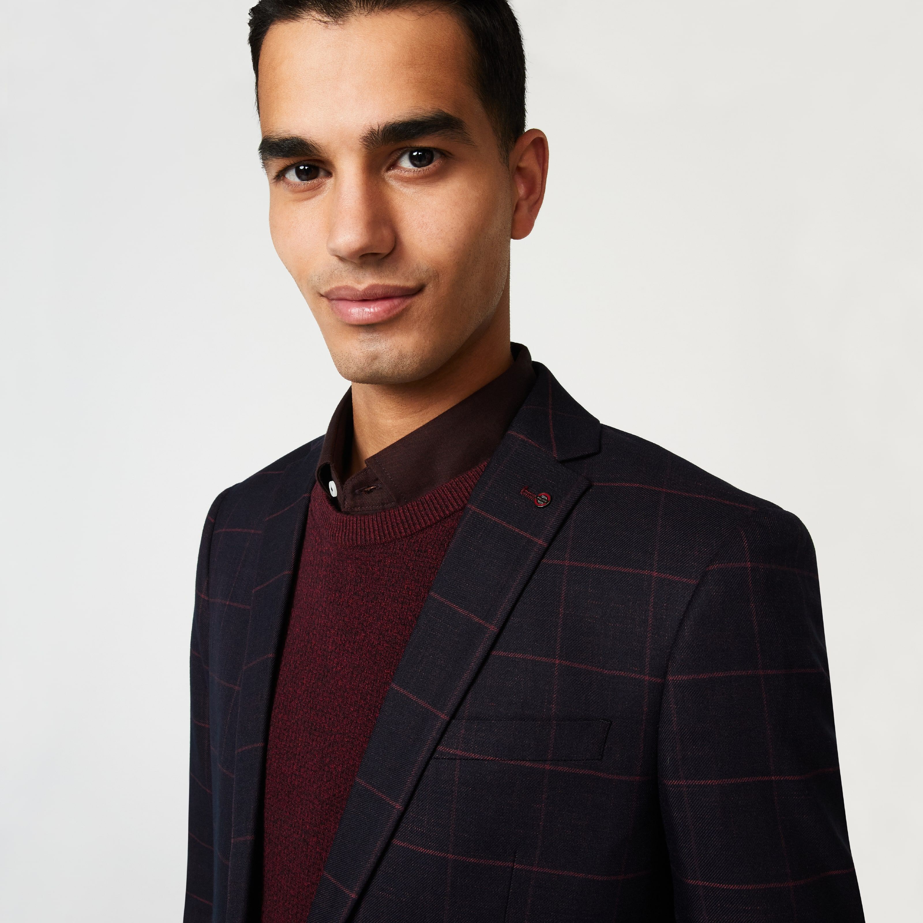Mens deals windowpane blazer