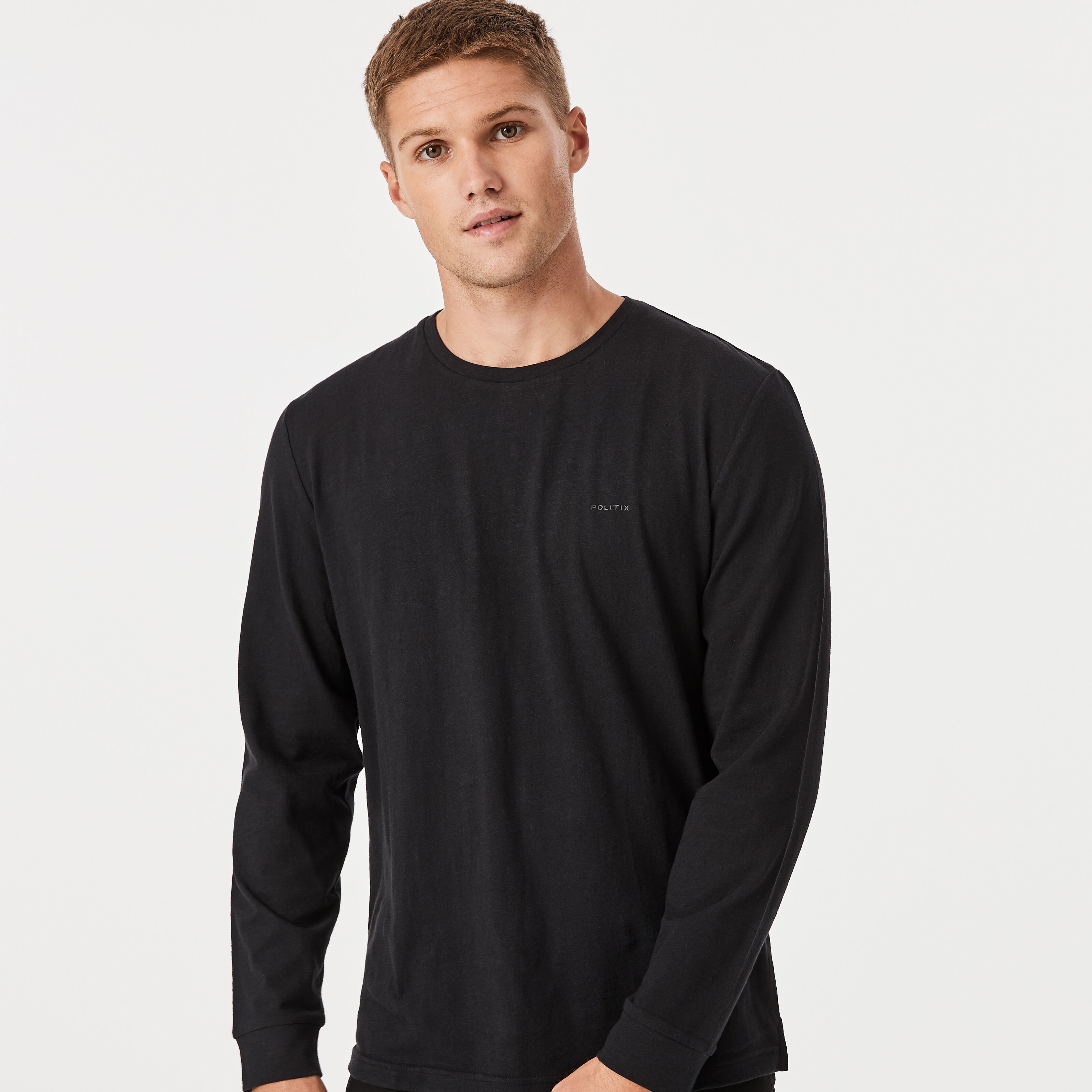 long sleeve black tee