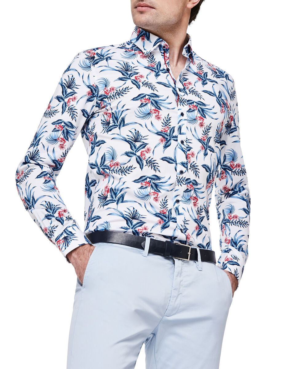 Tropical Shirt, White/Blue, hi-res