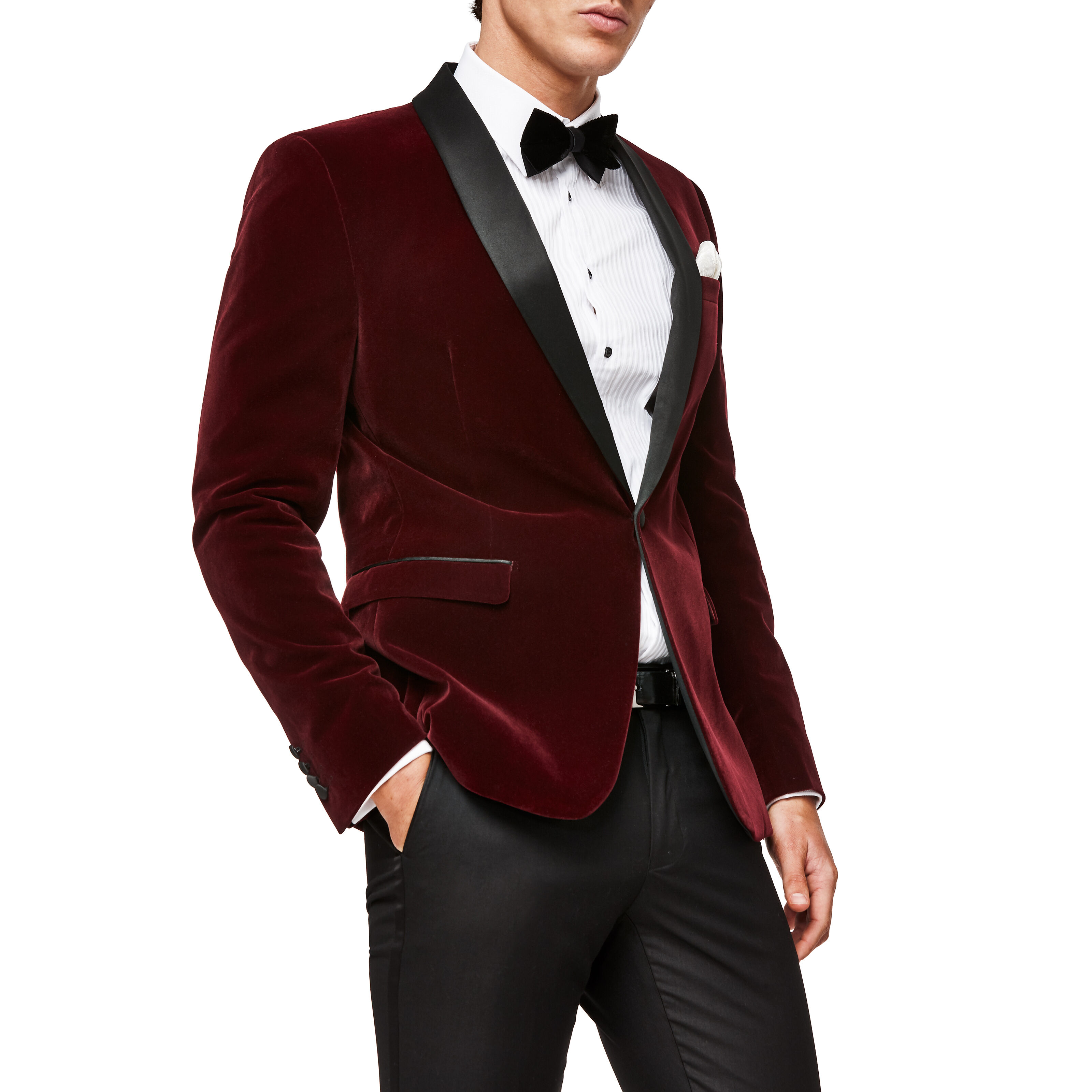 Red velvet cheap men's jacket