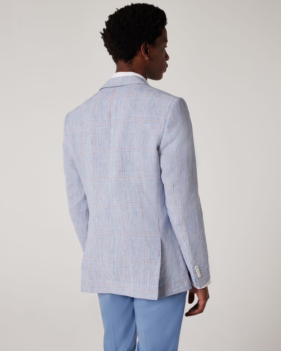 Check Tailored Blazer, Blue Check, hi-res