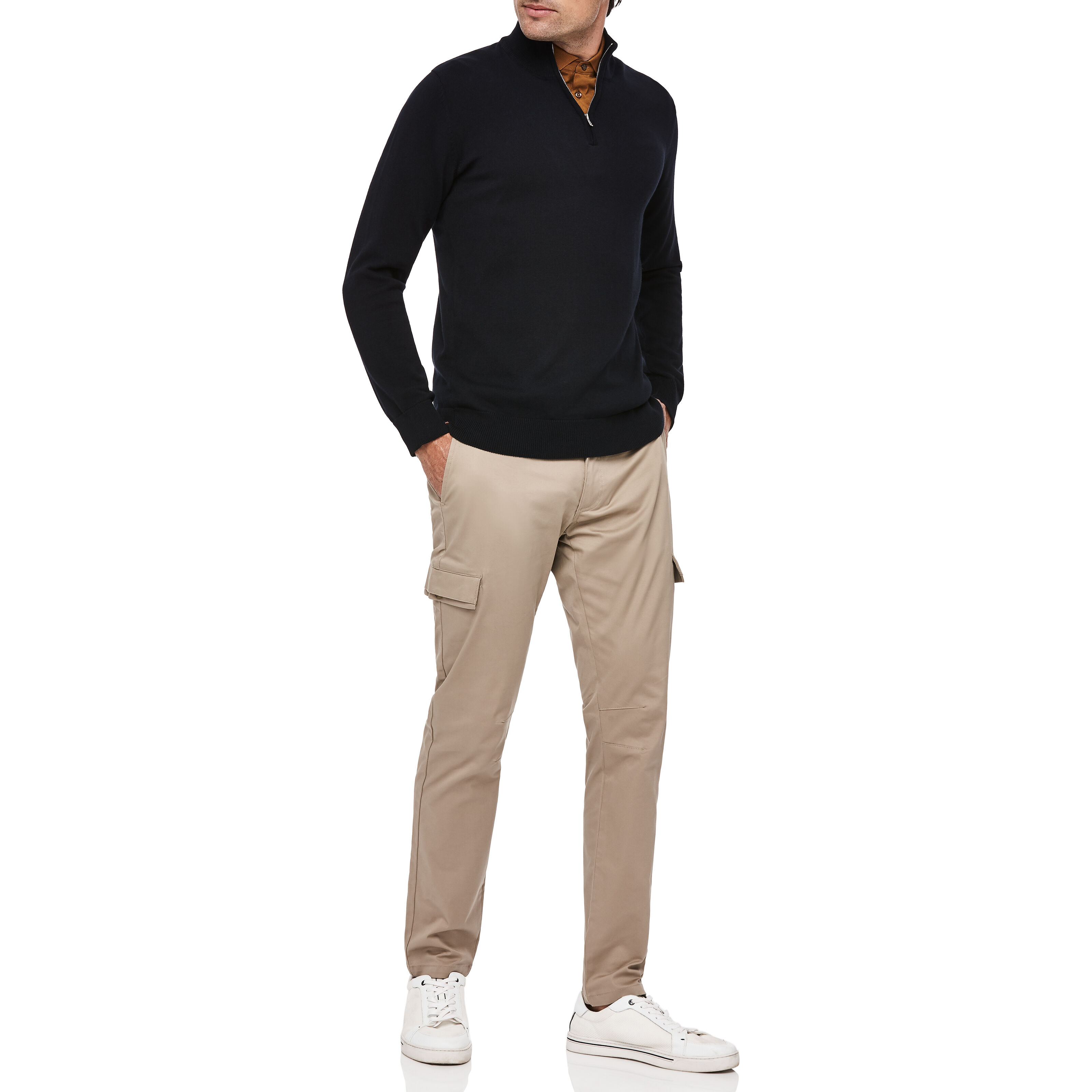 Half discount zip pants