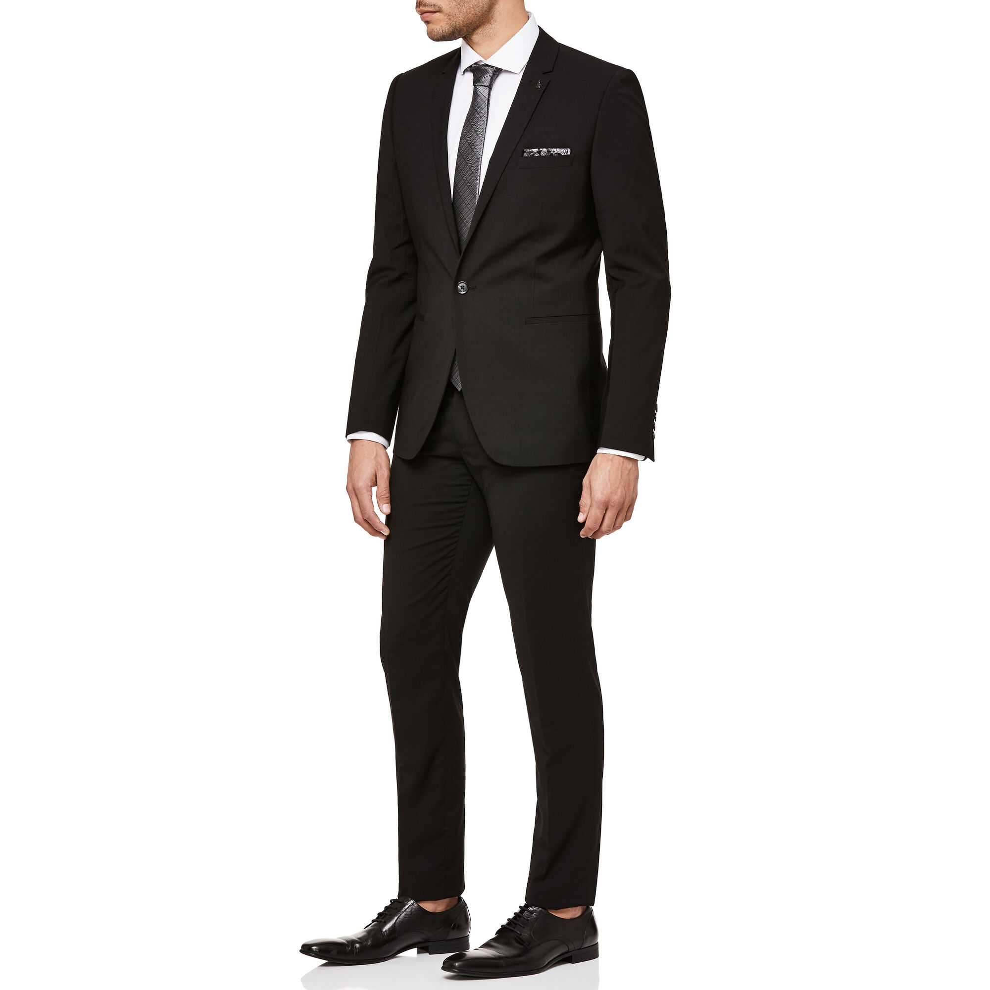 Locke - Black - Ultra Slim Stretch Fit Suit | Suits | Politix