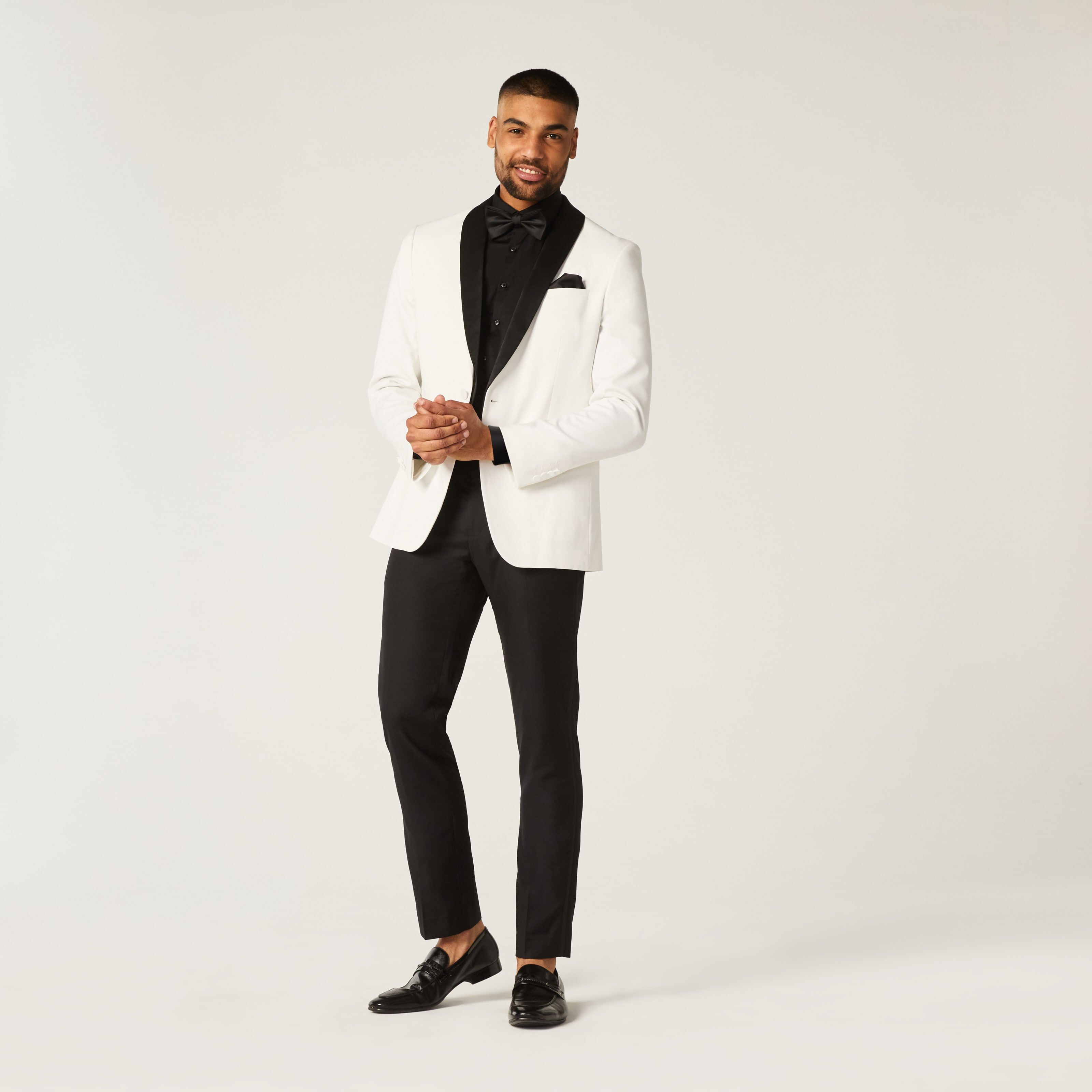 THE DROP  Bespoke suits made for you White jacket with black trousers   Mens outfits Fashion suits for men Mens fashion classy
