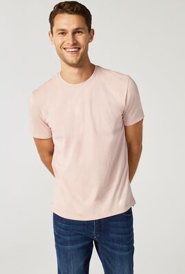 Mens Dusty Pink Cotton T-Shirt