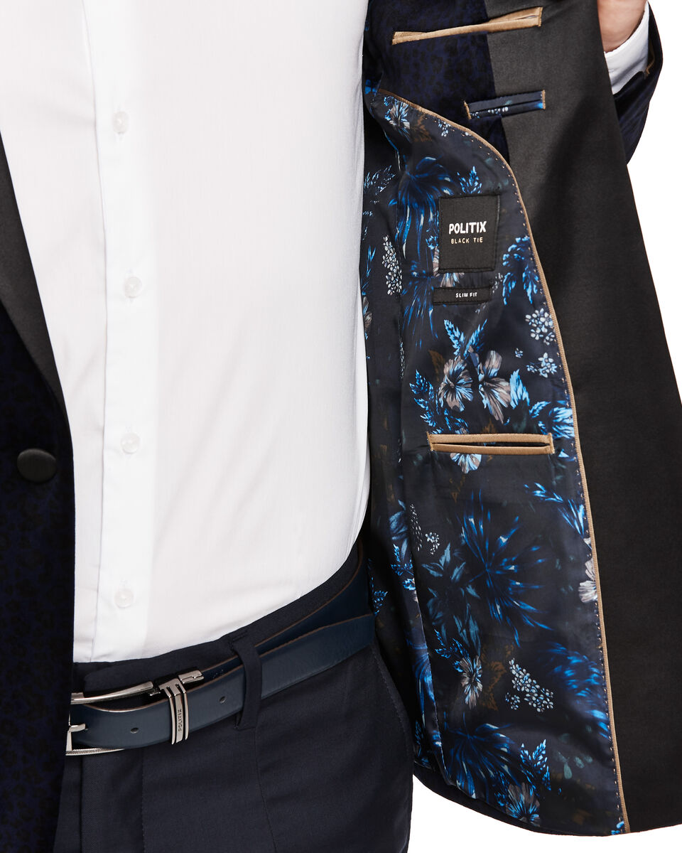 Jacobb Tuxedo Jacket, Navy, hi-res