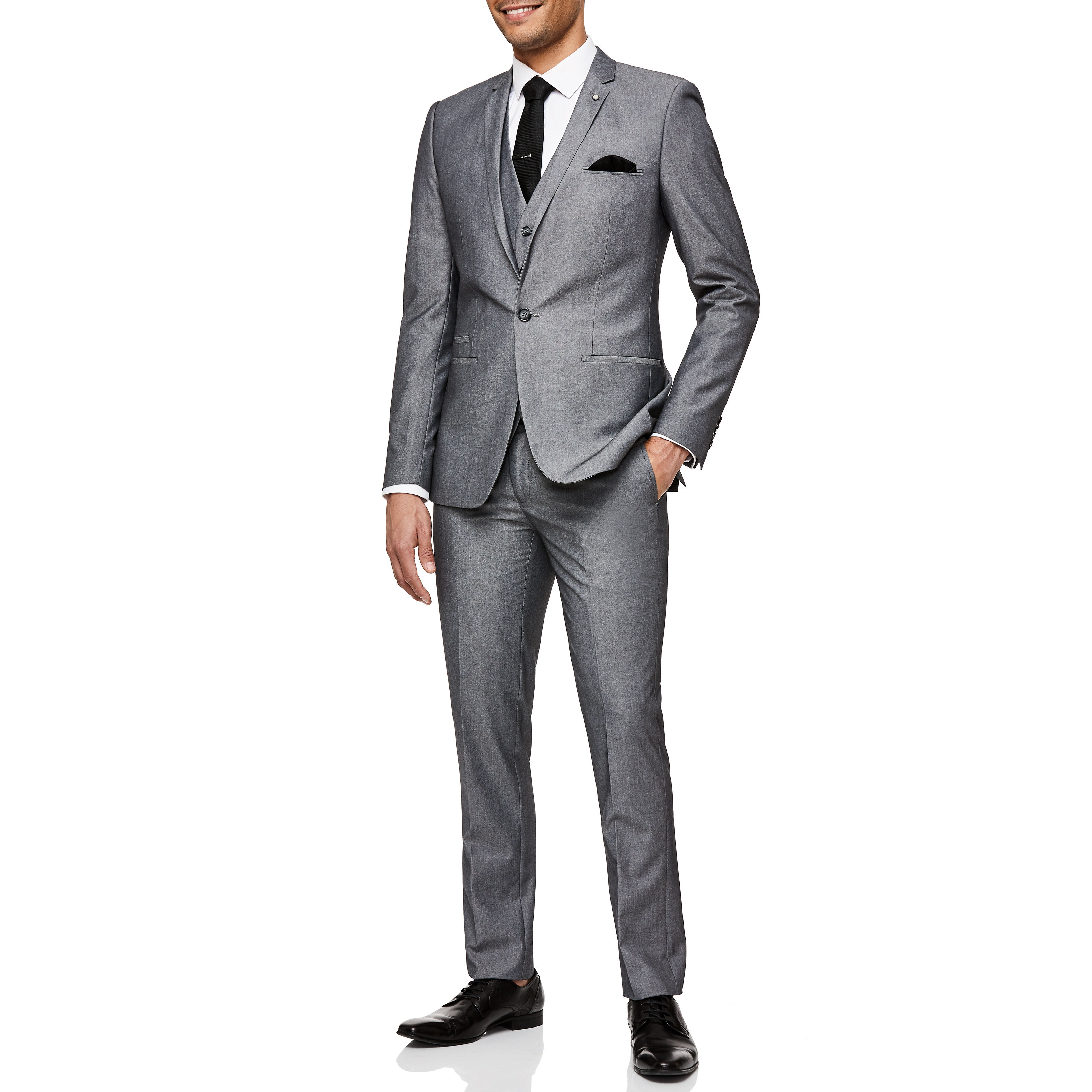 grey slim suit