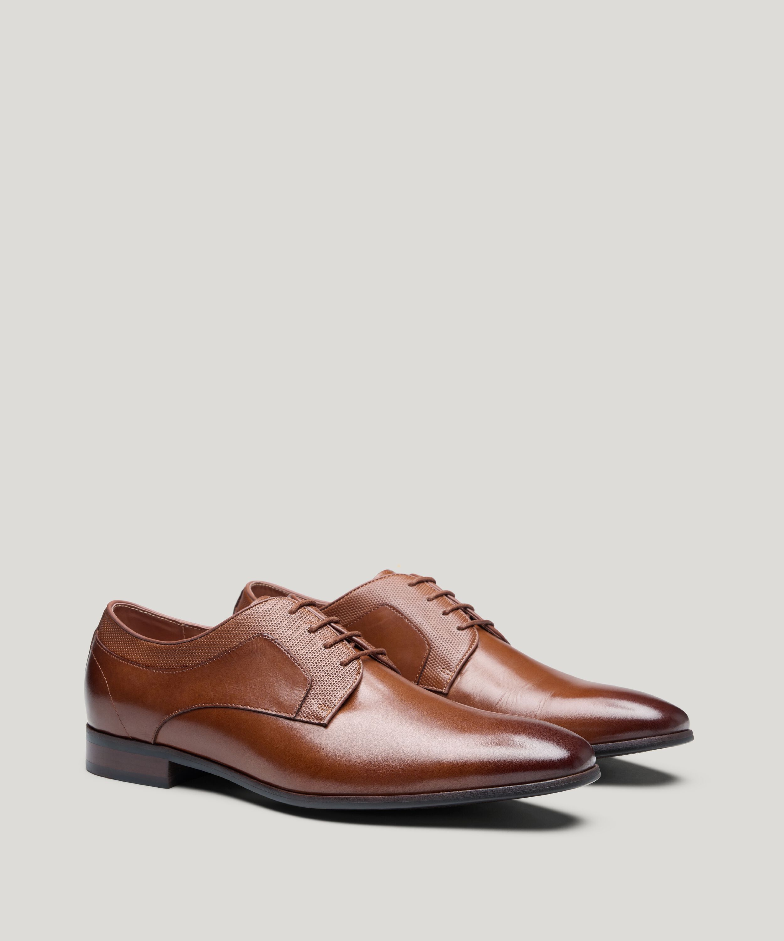 Leather Derby Dress Shoe Tan Shoes Politix