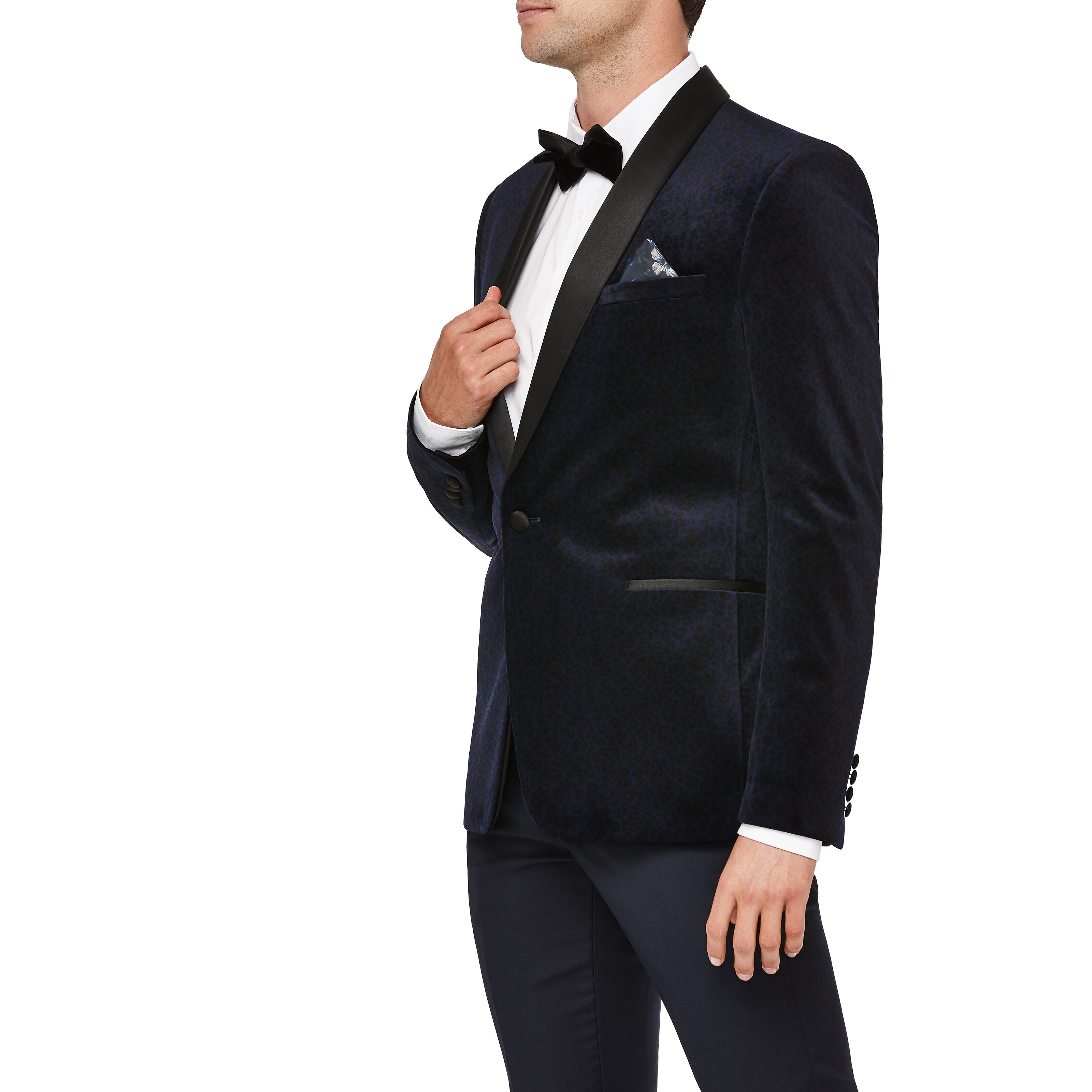 Politix blue shop velvet jacket