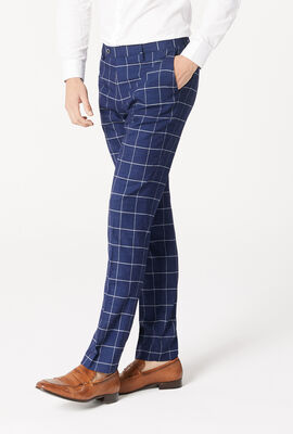 Norland Suit Pant, Navy Windowpane, hi-res