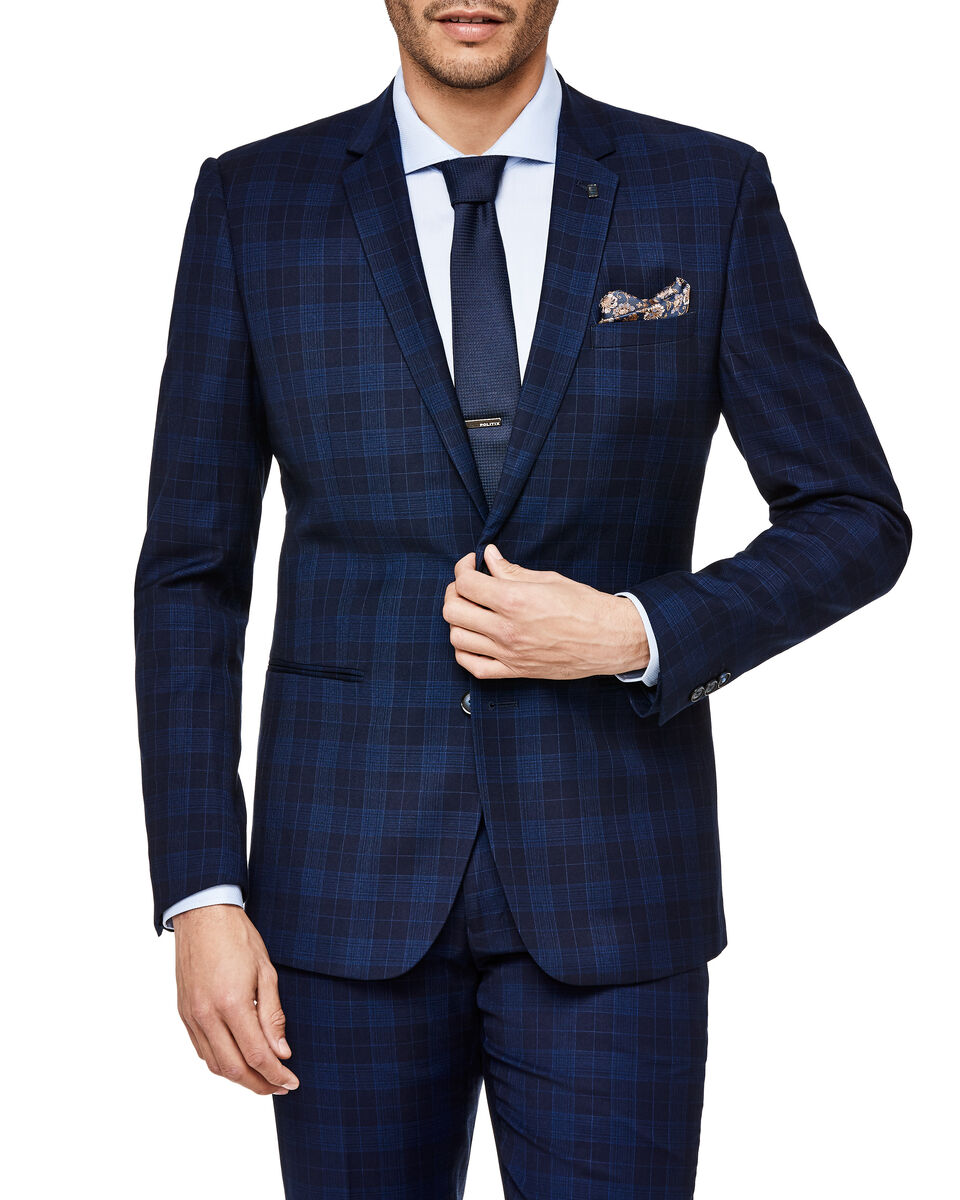 Somers Suit, Navy Check, hi-res