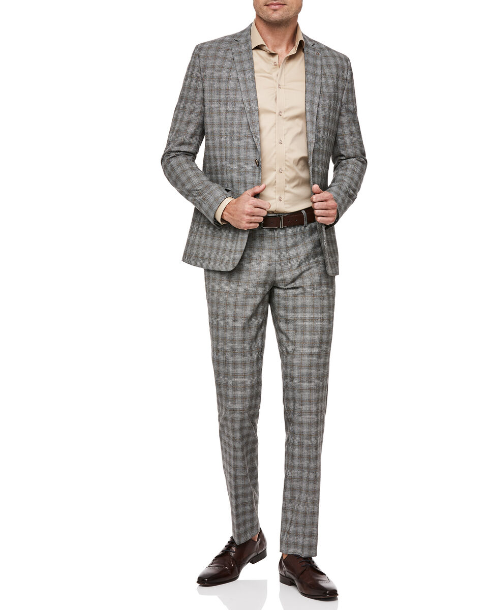 Dalston Suit Pant, Grey Tan Check, hi-res