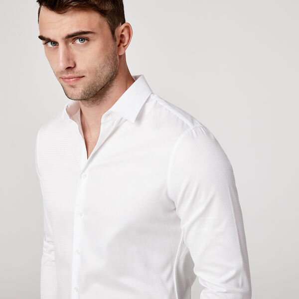 Kew Long Sleeve Shirt, White, hi-res
