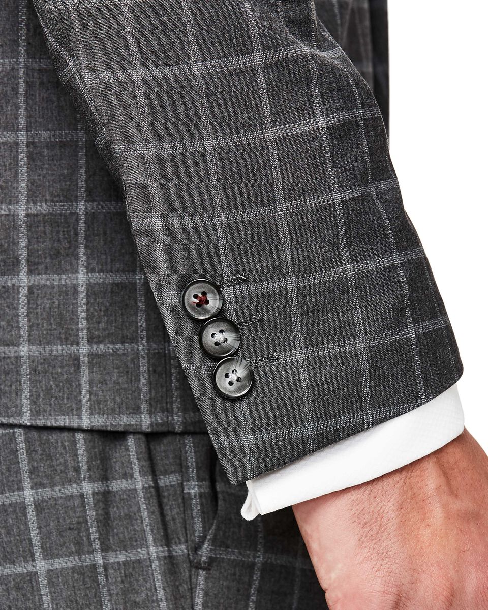 Riverside Suit Jacket, Charcoal Check, hi-res