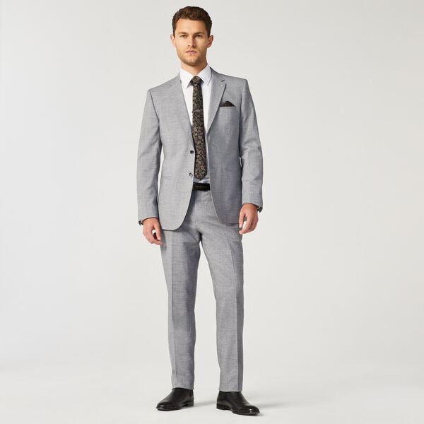 Mens Light Grey Tailored Suit Jacket