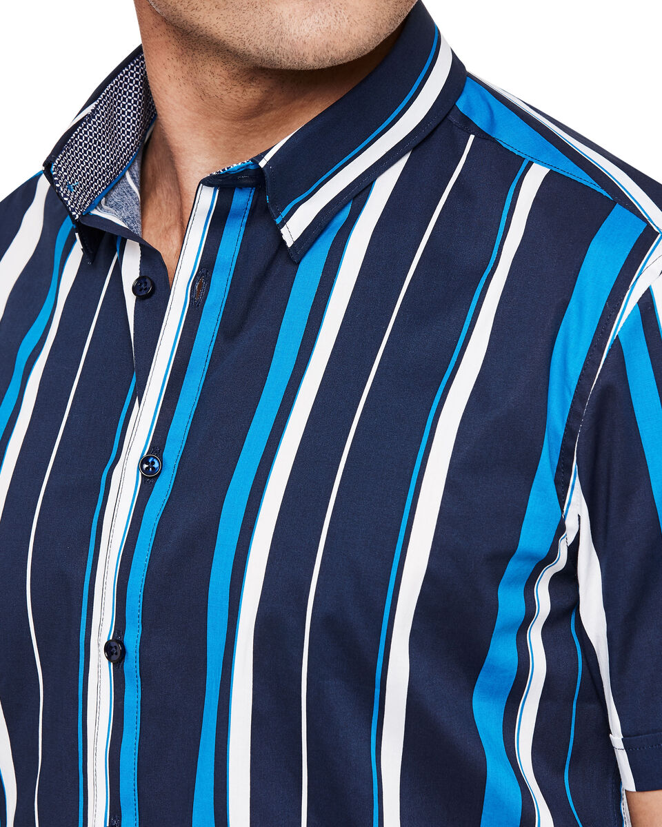 Ferla Short Sleeve Shirt, Navy/Blue, hi-res