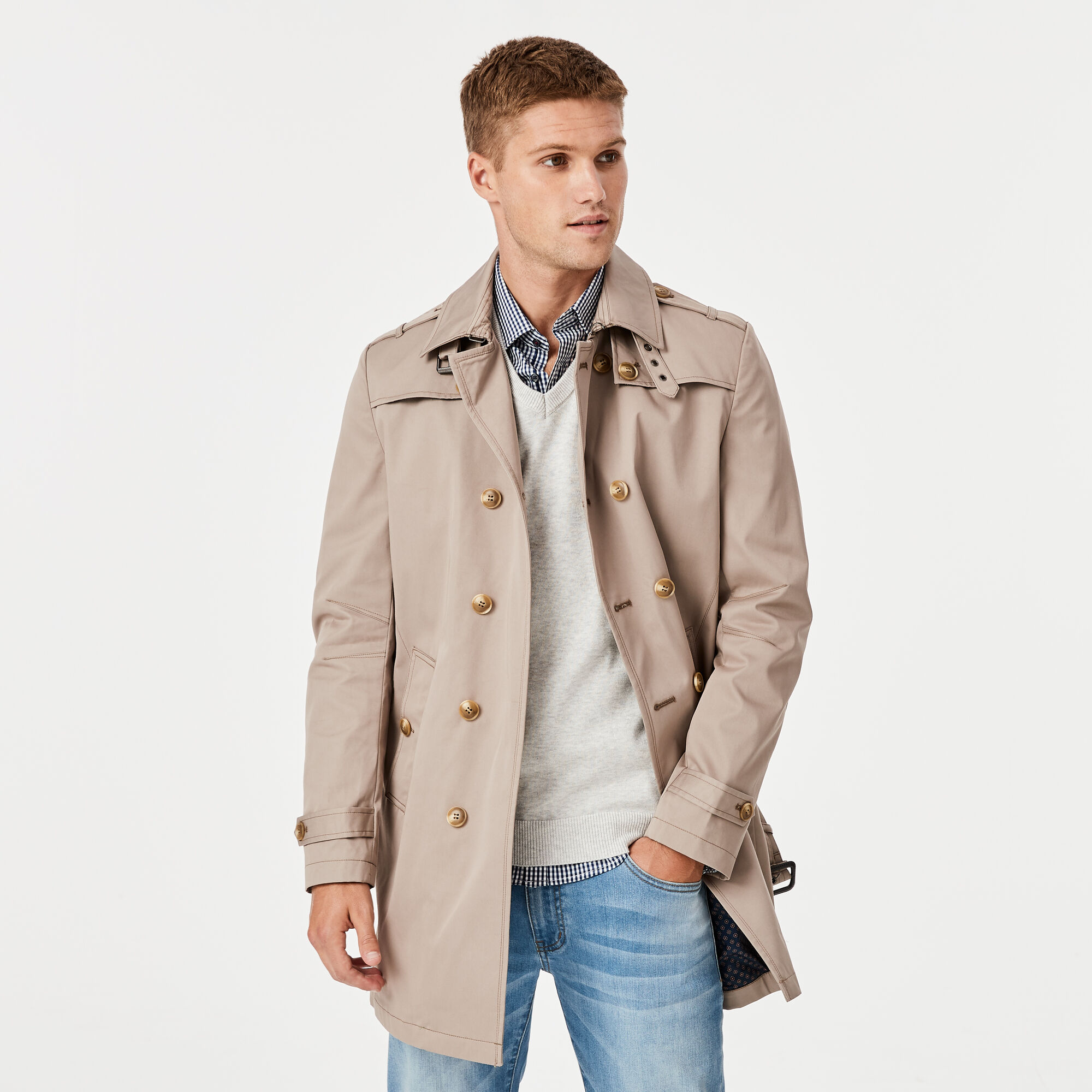 Armadale - Lt Tan - Db Trench Coat Water Resistant | Coats & Jackets ...
