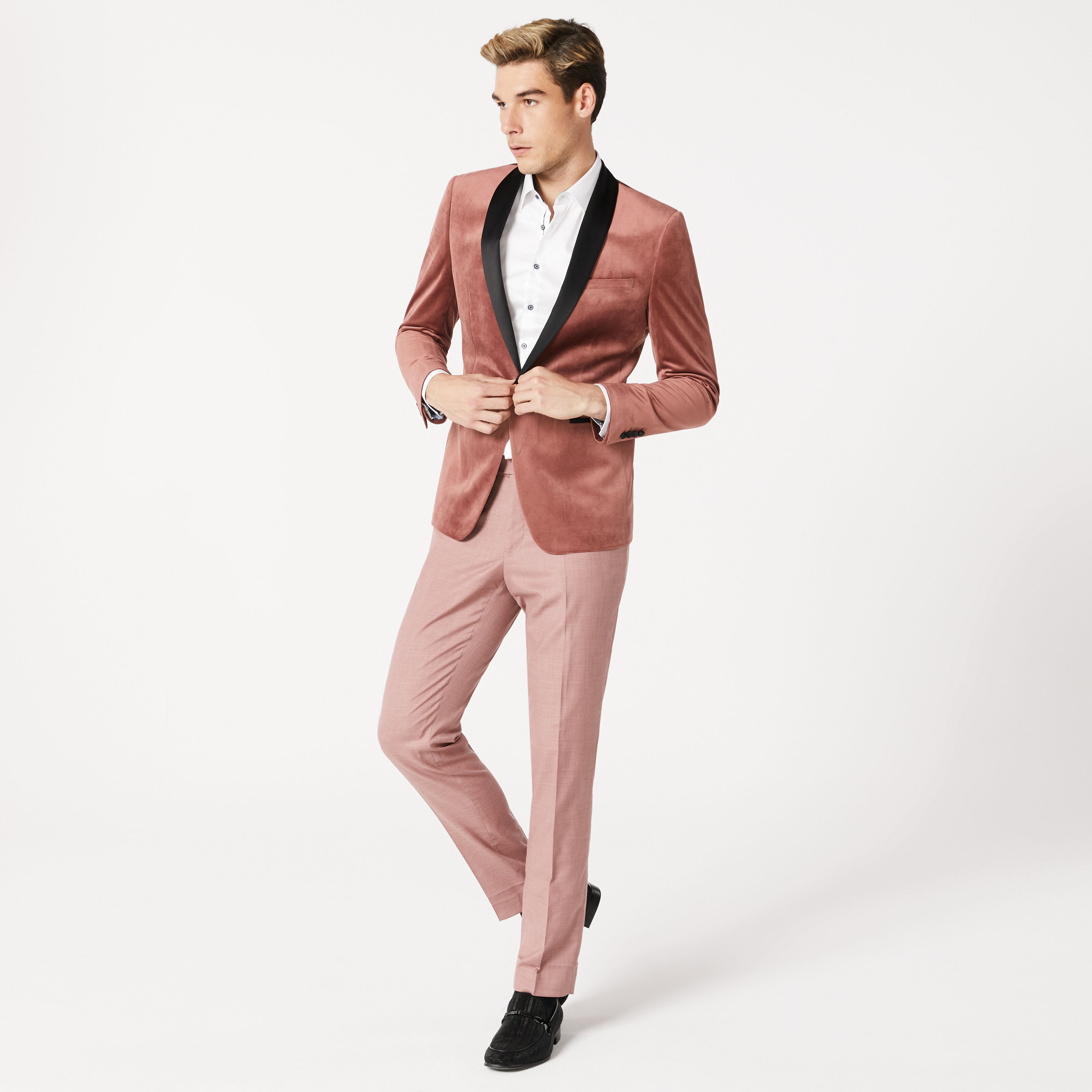 Light pink velvet best sale jacket