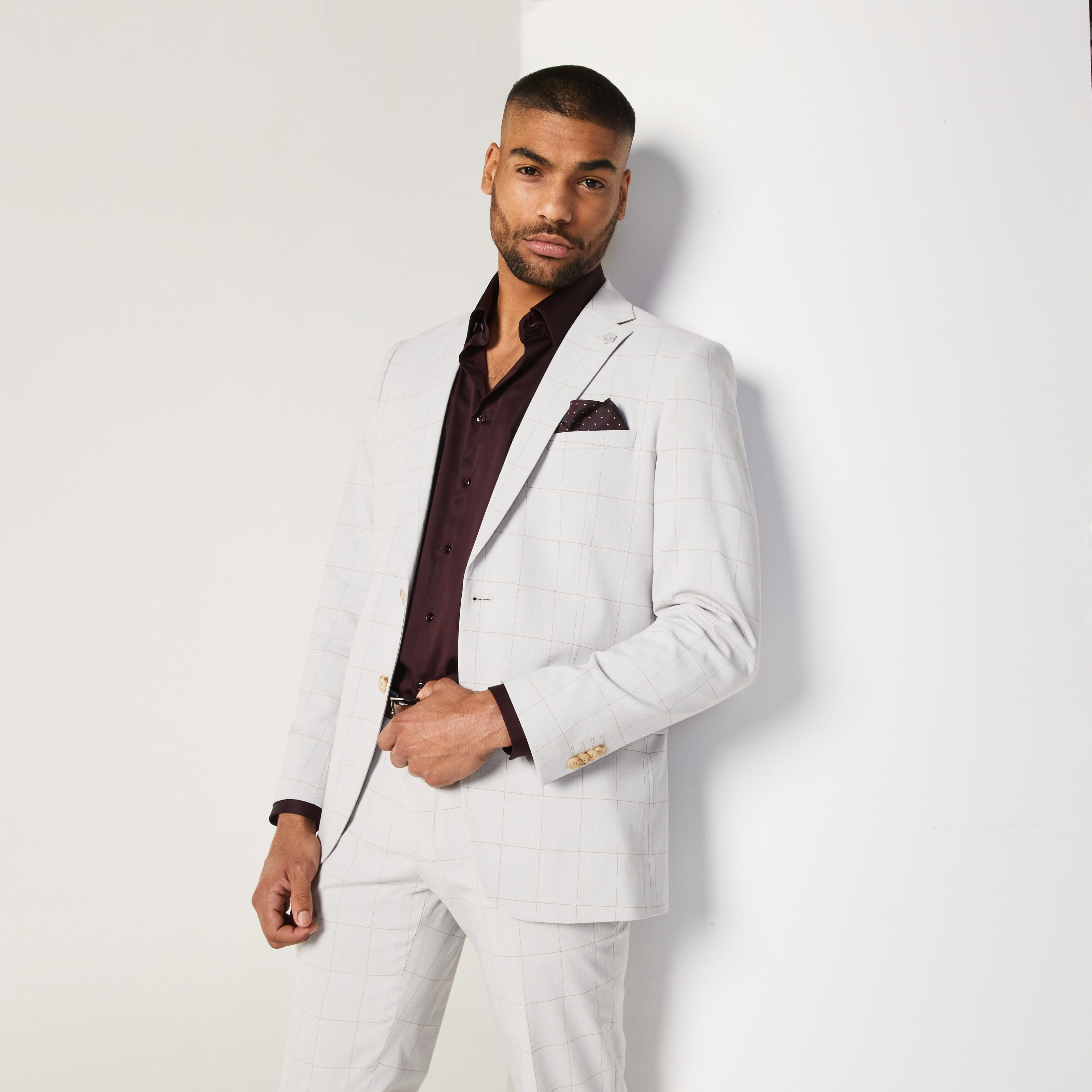 White Double Breasted Slim Fit Suit / Blazer – Tumuh