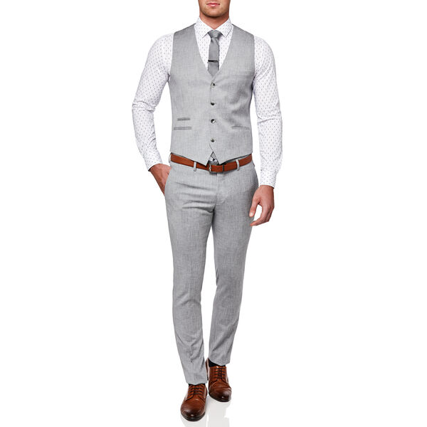 Newcastle - Light Grey - 4-Button Tailored Vest | Vests | Politix