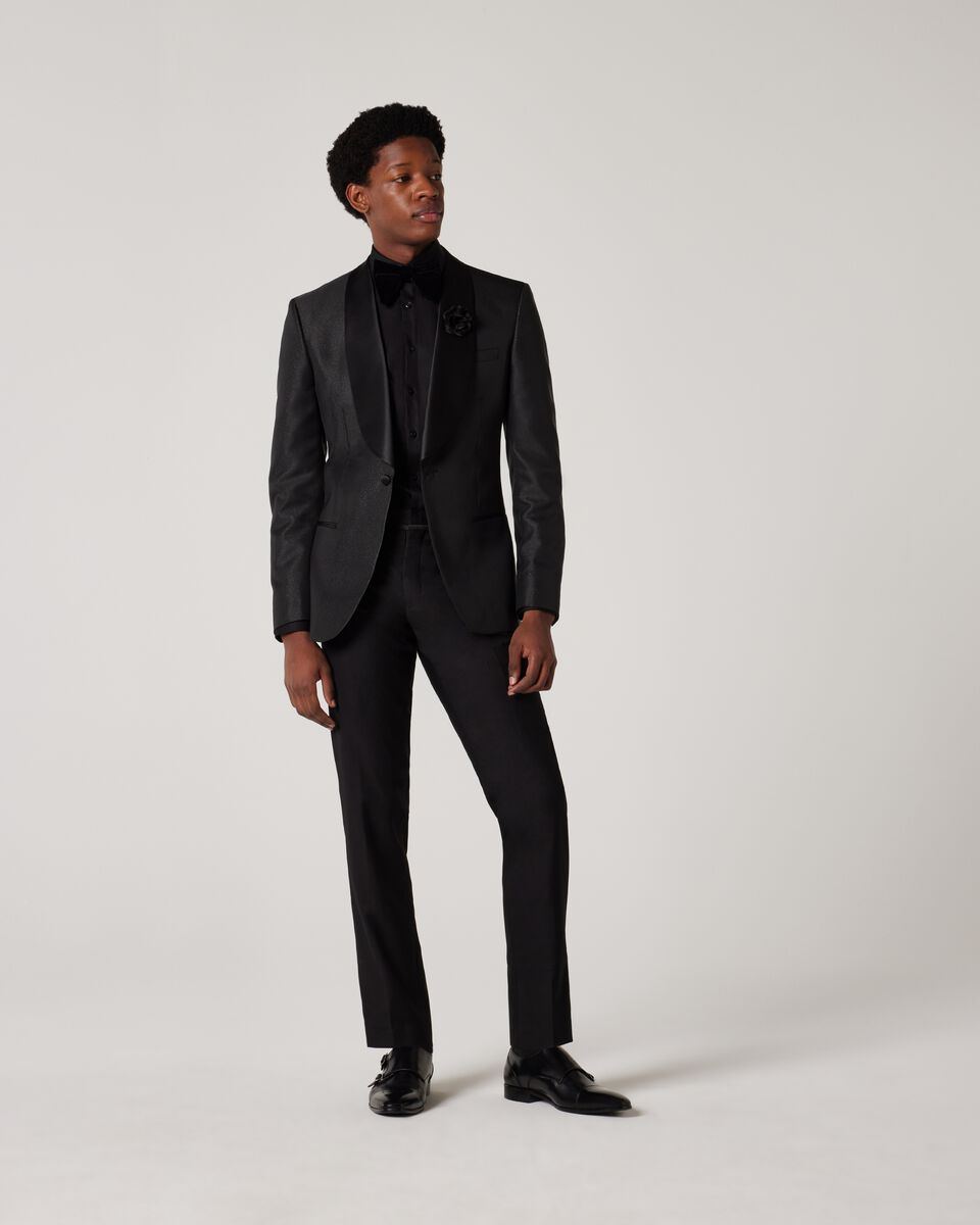 Regular Sateen Long Sleeve Shirt, Black, hi-res